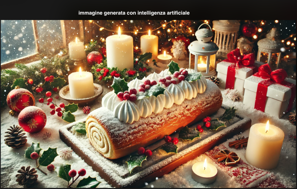 Tronchetto di Natale bianco